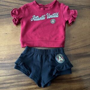 MLS Atlanta United Red and Black Toddler Sweat Set 12M
